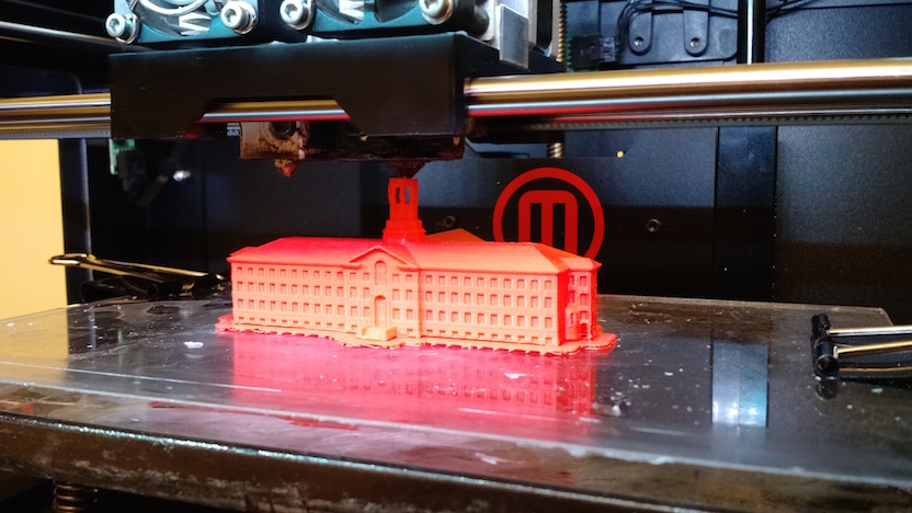 Nassau Hall Printing on a Makerbot